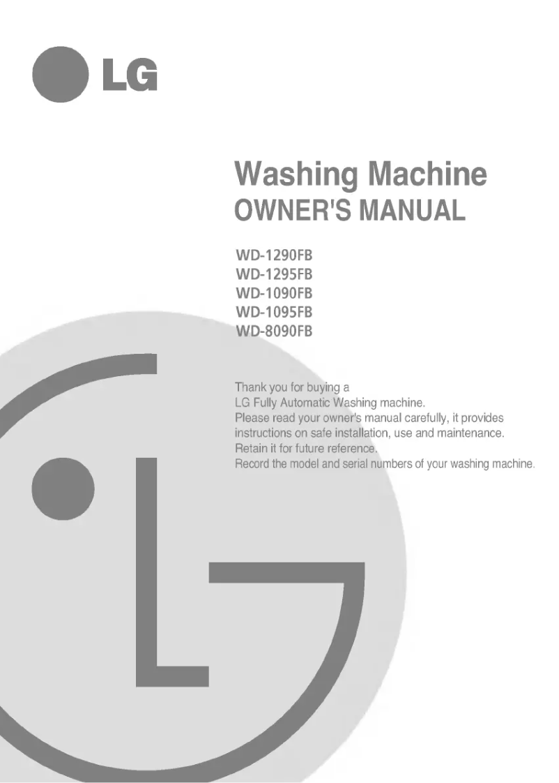 Page 1 of the manual User Manual LG WD-1095FB