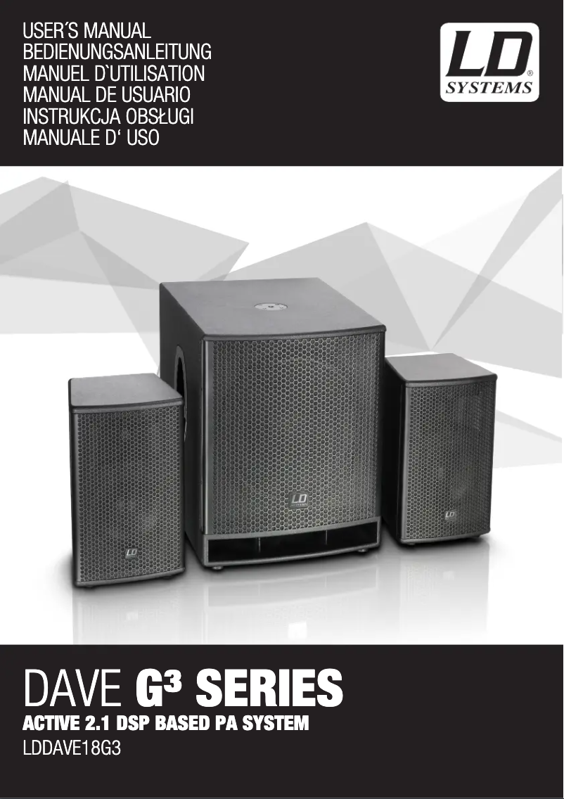 First page image of the manual for DAVE 18 G3