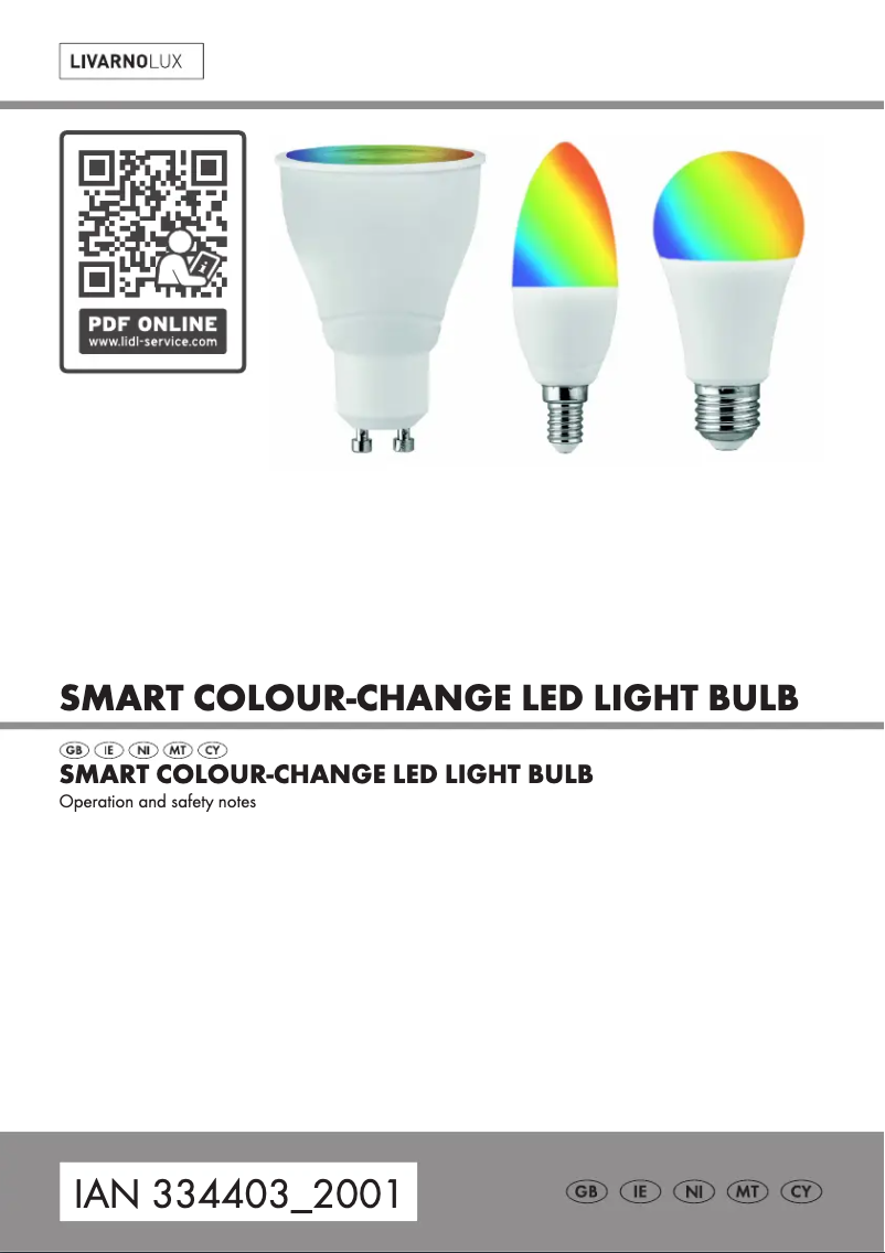 First page image of the manual for HG06106A