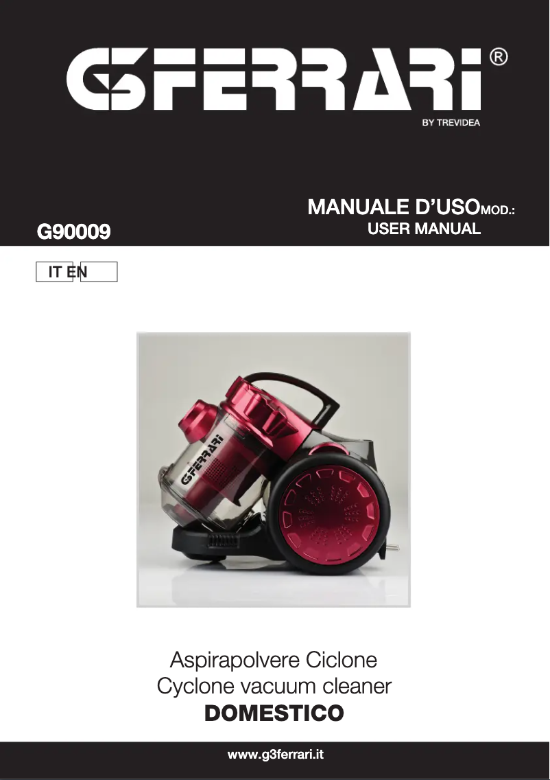 Page 1 de la notice Manuel utilisateur G3 Ferrari Domestico G90009