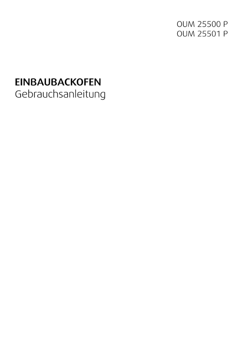 Page 1 of the manual User Manual Beko OUM 25501