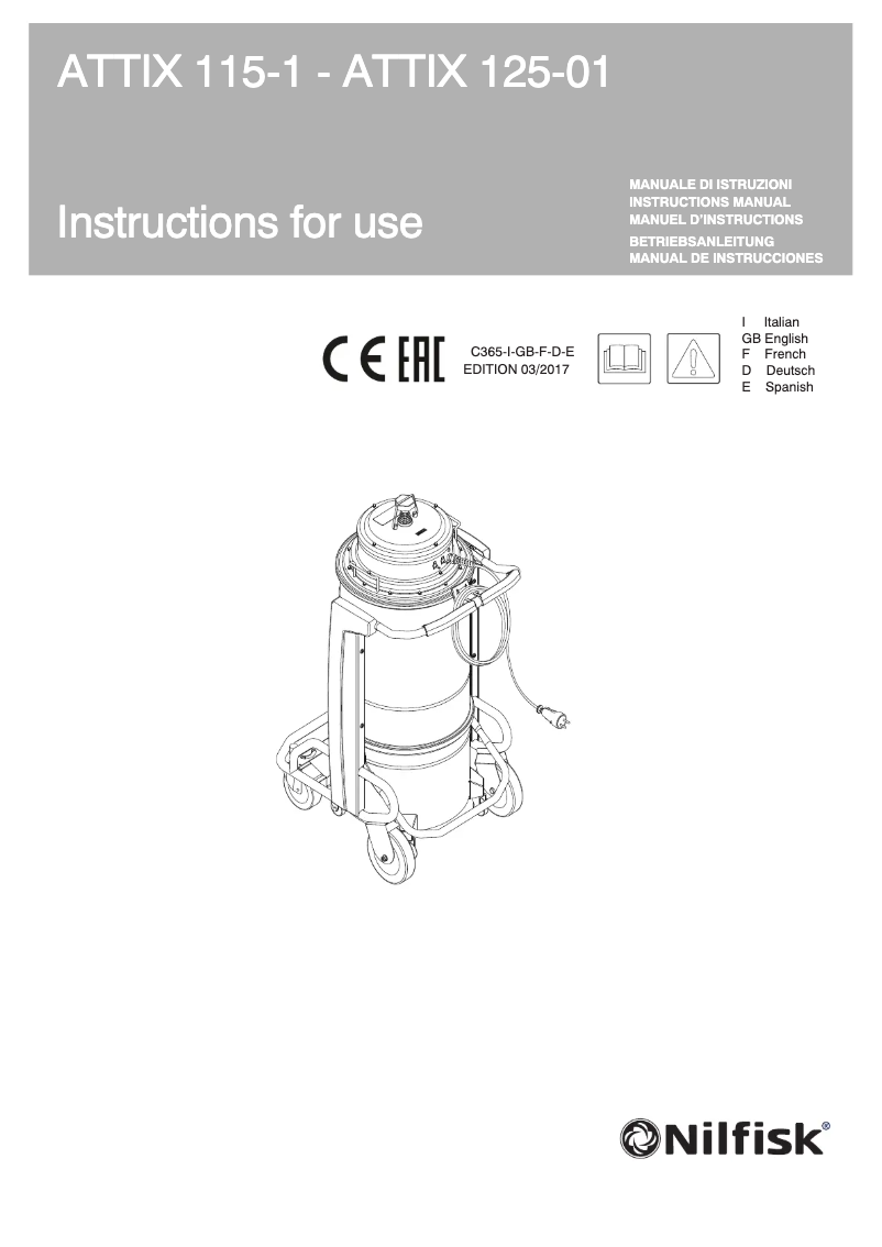 First page image of the manual for ATTIX 115-01