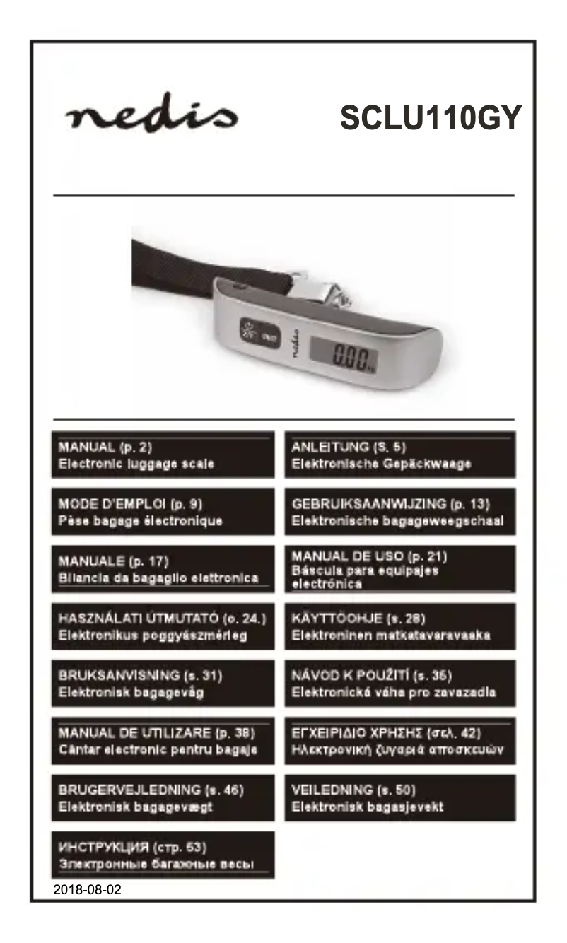 First page image of the manual for SCLU110GY