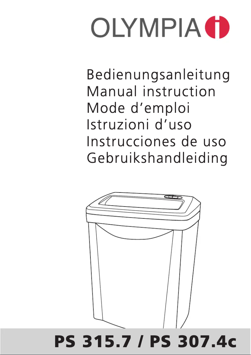 First page image of the manual for PS 307.4C