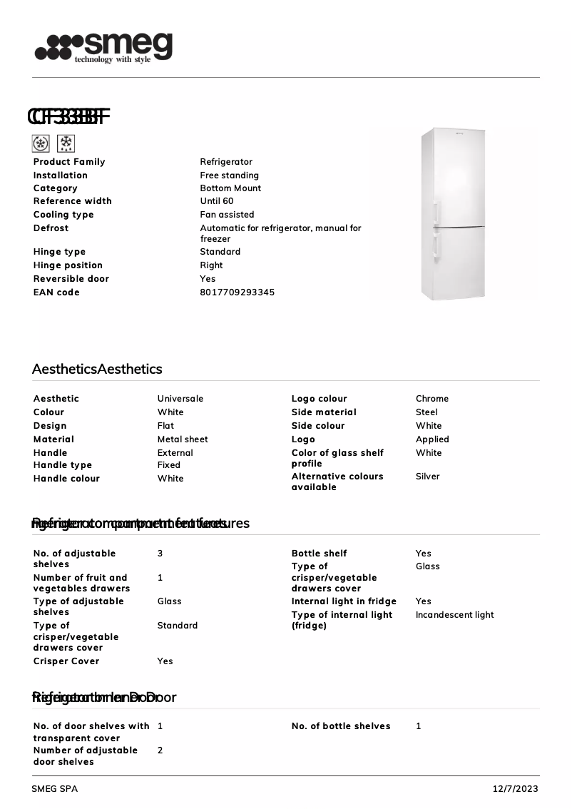First page image of the manual for CF33BF