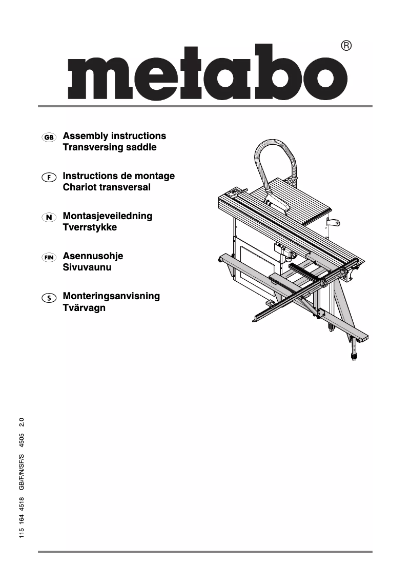 Page 1 of the manual User Manual Metabo PKF 255