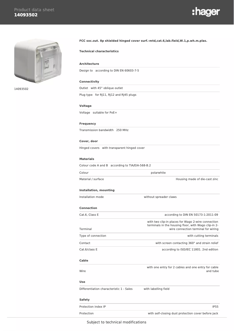 First page image of the manual for 14093502