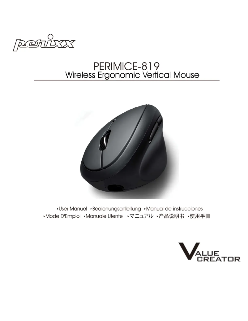 First page image of the manual for PERIMICE-819