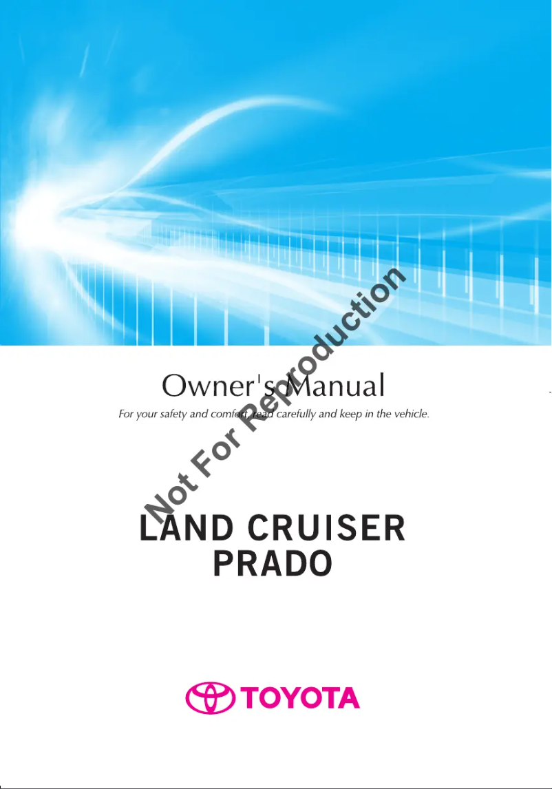 Page 1 of the manual User Manual Toyota Land Cruiser Prado (2011)
