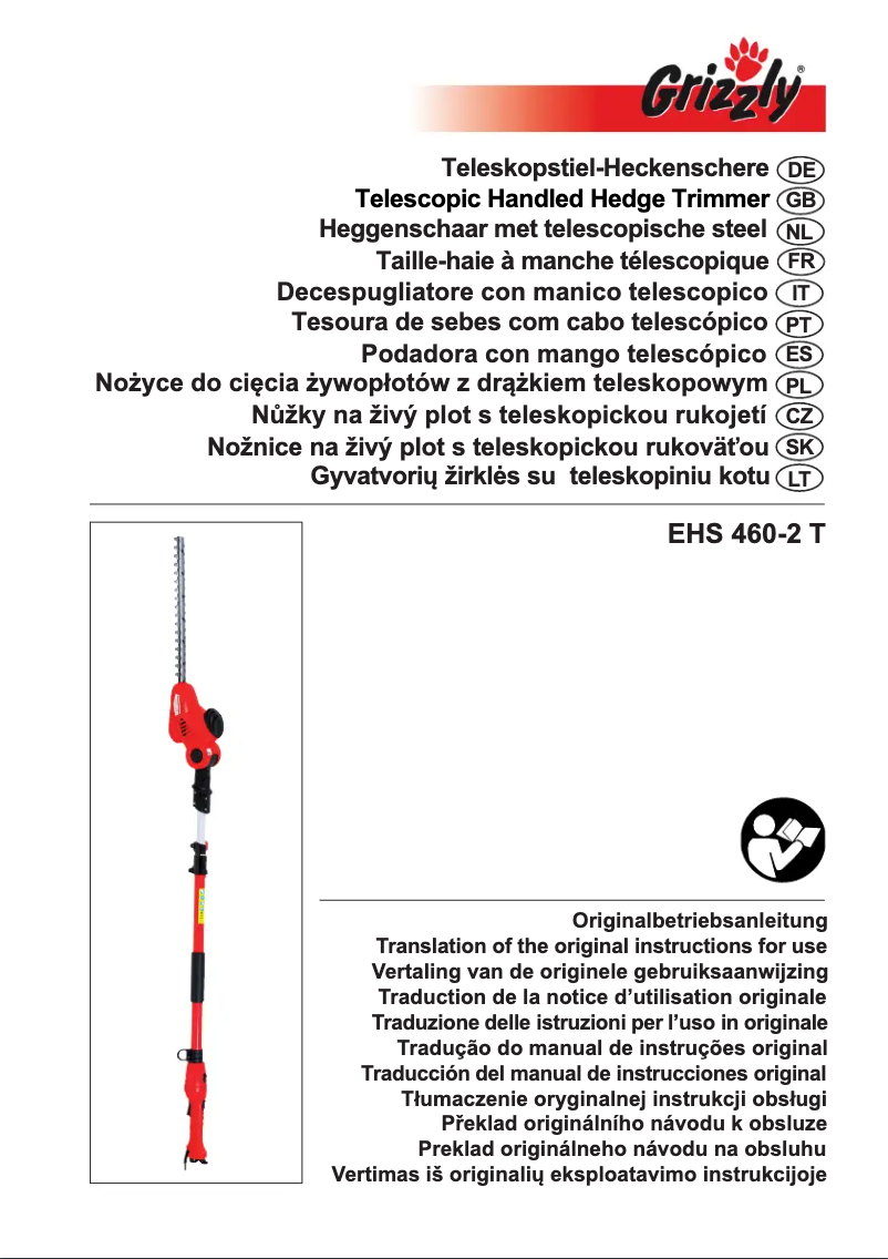 First page image of the manual for EHS 460-2 T