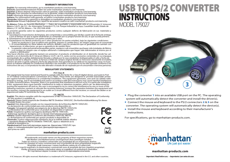 First page image of the manual for 179027