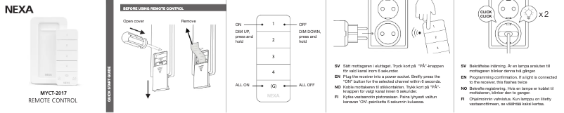 Page 1 of the manual User Manual Nexa MYCT-2107