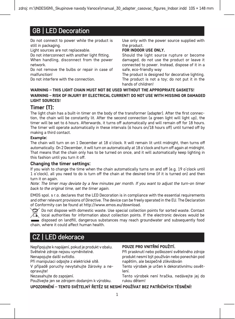 First page image of the manual for DCFC33