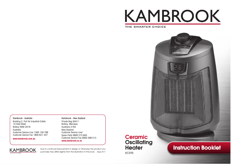 First page image of the manual for KCE95