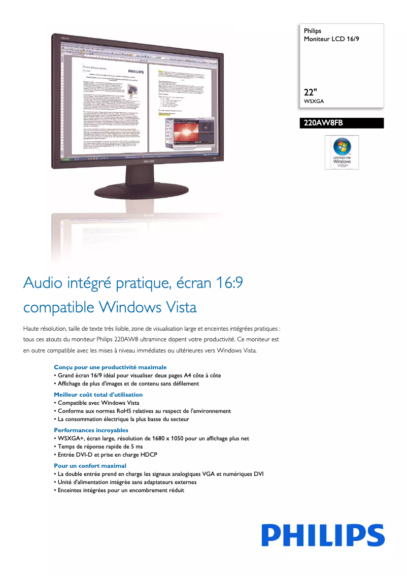 First page image of the manual for 220AW8FB