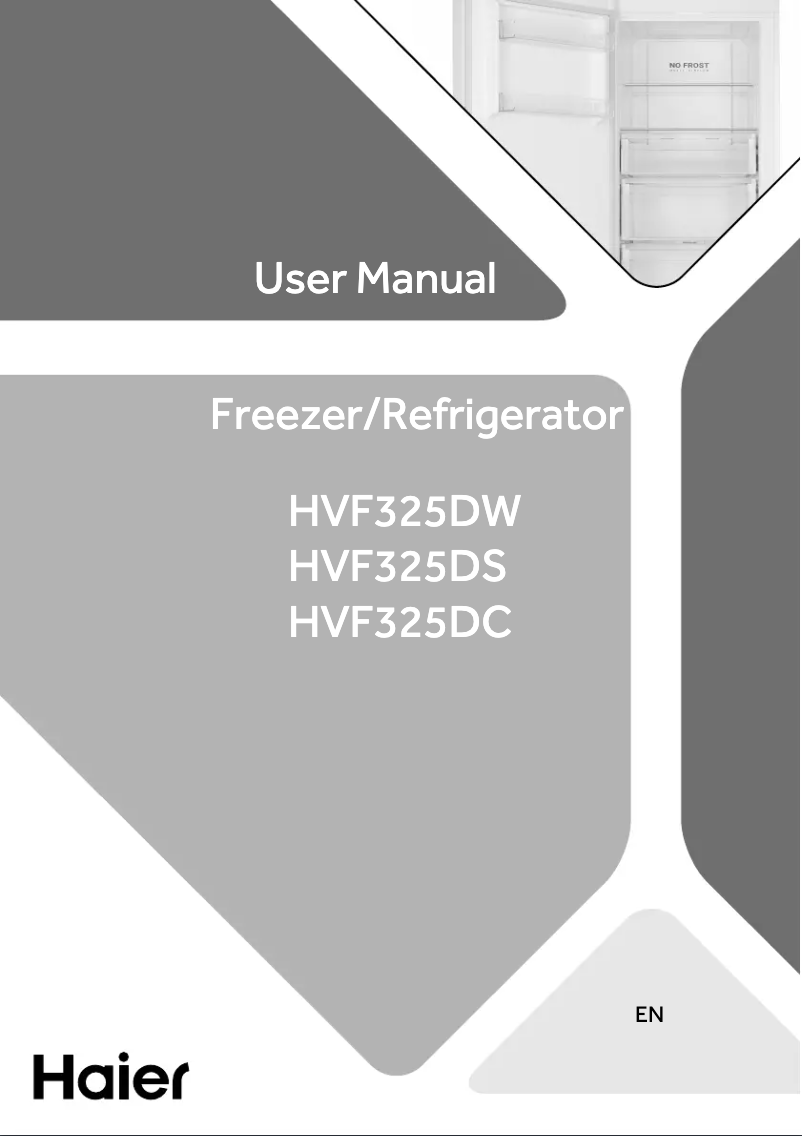First page image of the manual for HVF325DC