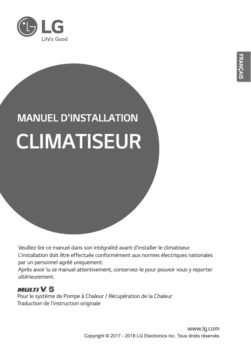 First page image of the manual for ARUM080LTE5