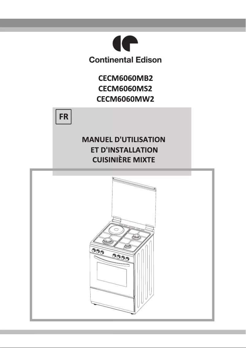 Page 1 of the manual User Manual Continental Edison CECM6060MB2