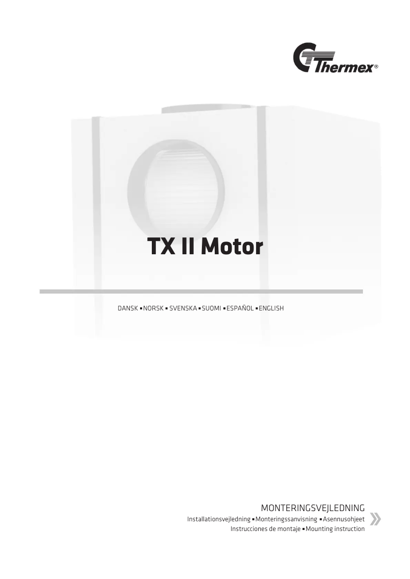 Page 1 of the manual User Manual Thermex TX II Loft