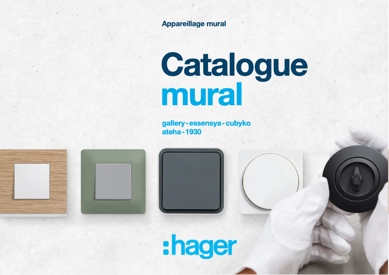 Page 1 of the manual Catalogue Hager WE259