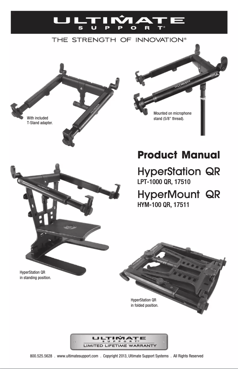 Page 1 of the manual User Manual Ultimate Support HYM-100QR