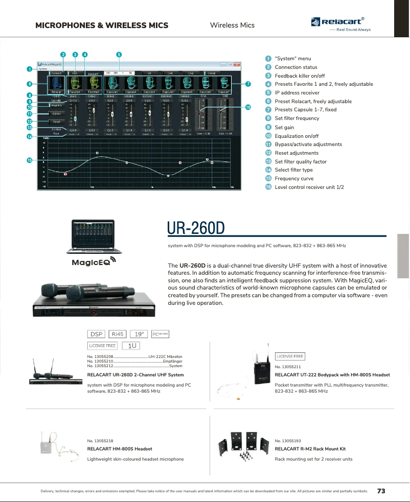Page 1 of the manual Catalogue Relacart UH-222C