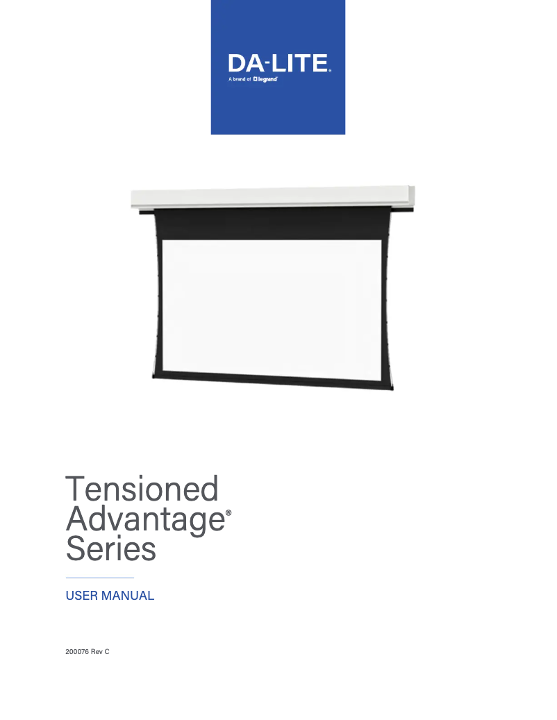 First page image of the manual for Tensioned Advantage Deluxe