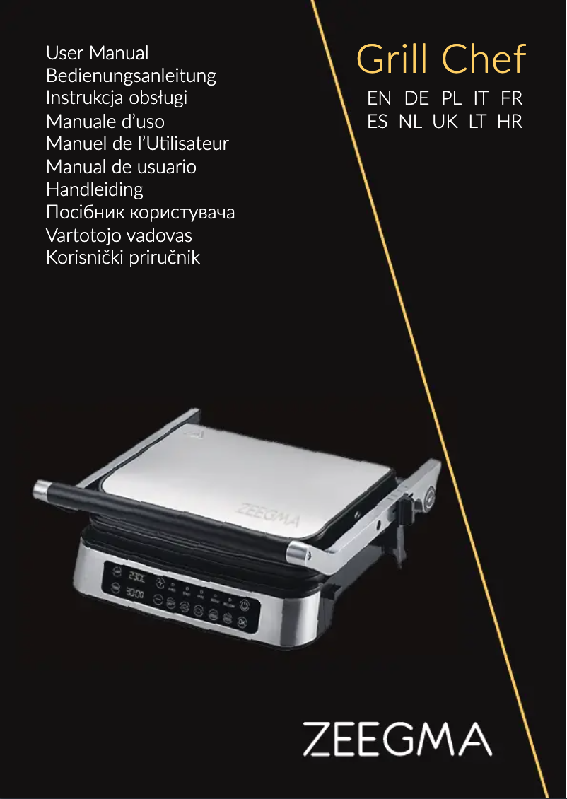 Page 1 of the manual User Manual Zeegma Grill Chef