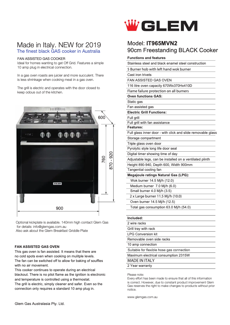 First page image of the manual for IT965MVN2