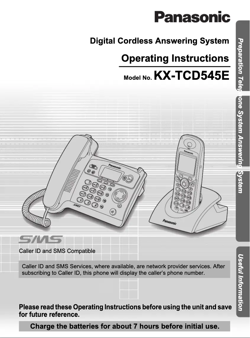 Page 1 of the manual User Manual Panasonic KX-TCD545
