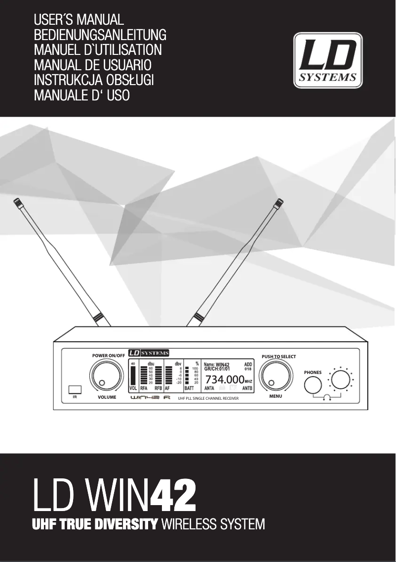 First page image of the manual for WIN 42 HHC 2 B 5