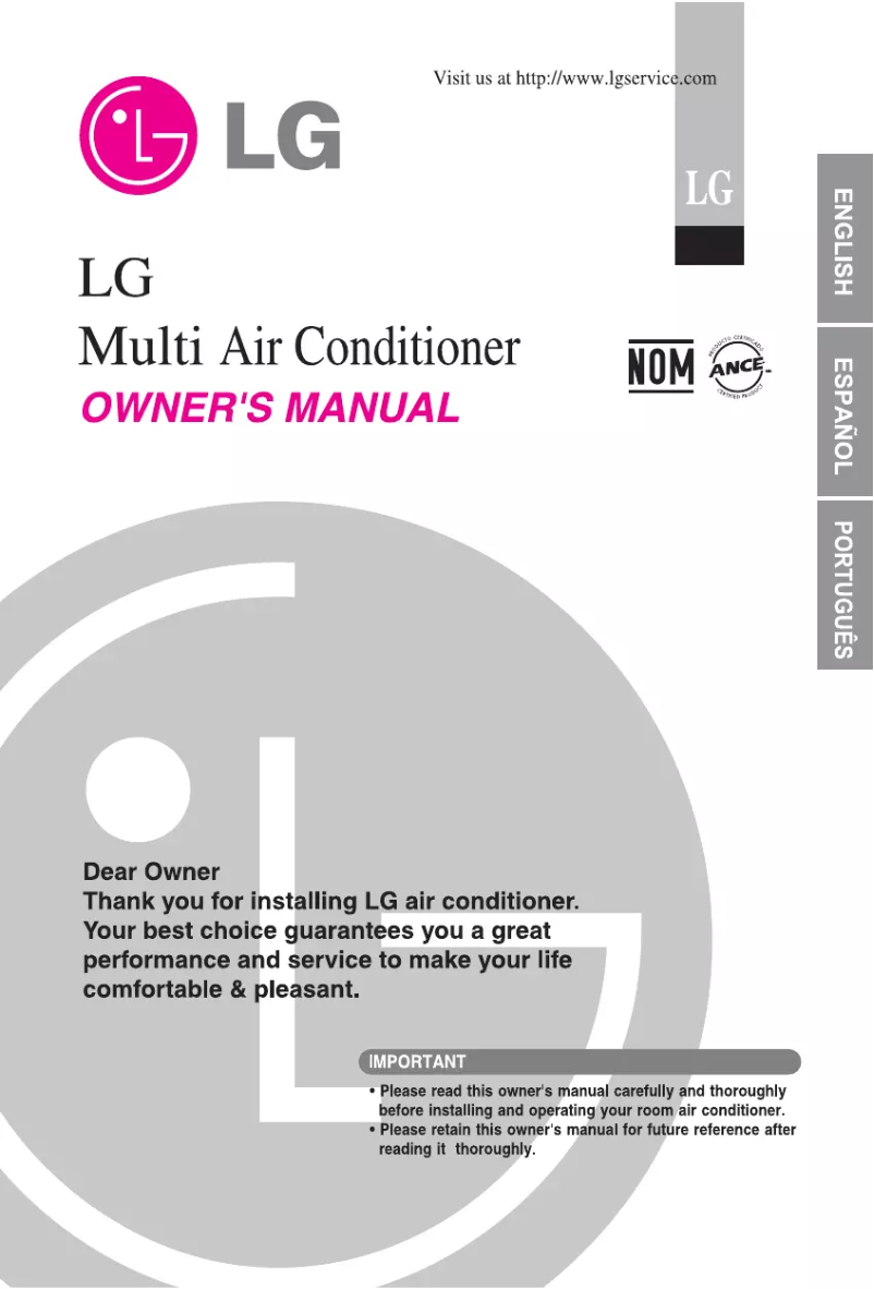 Page 1 of the manual User Manual LG M182CX