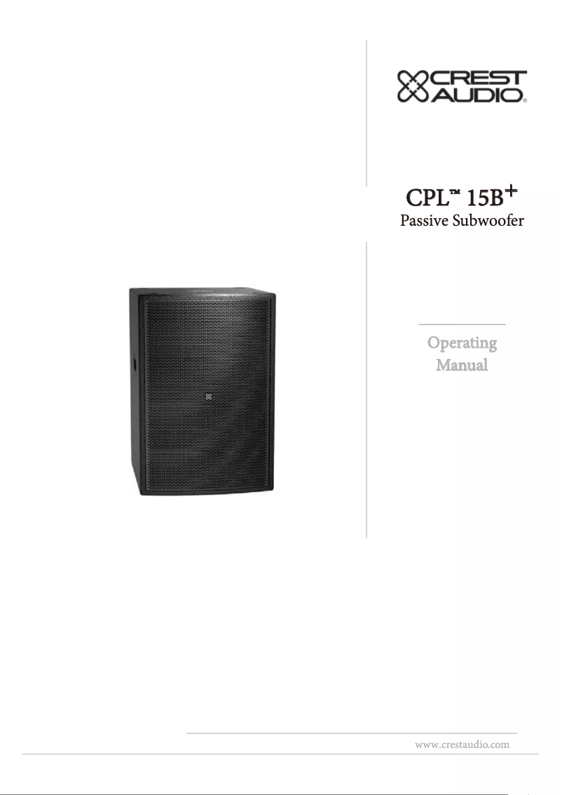 First page image of the manual for CPL 15B+