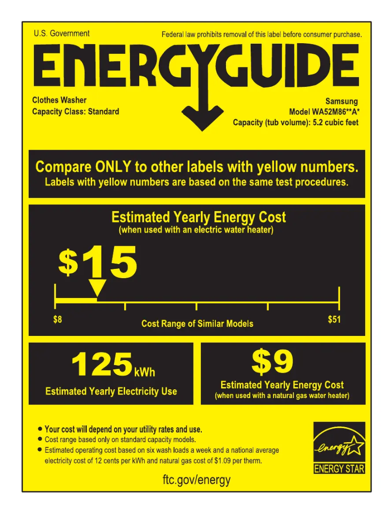 First page image of the manual for WA52M8650AV