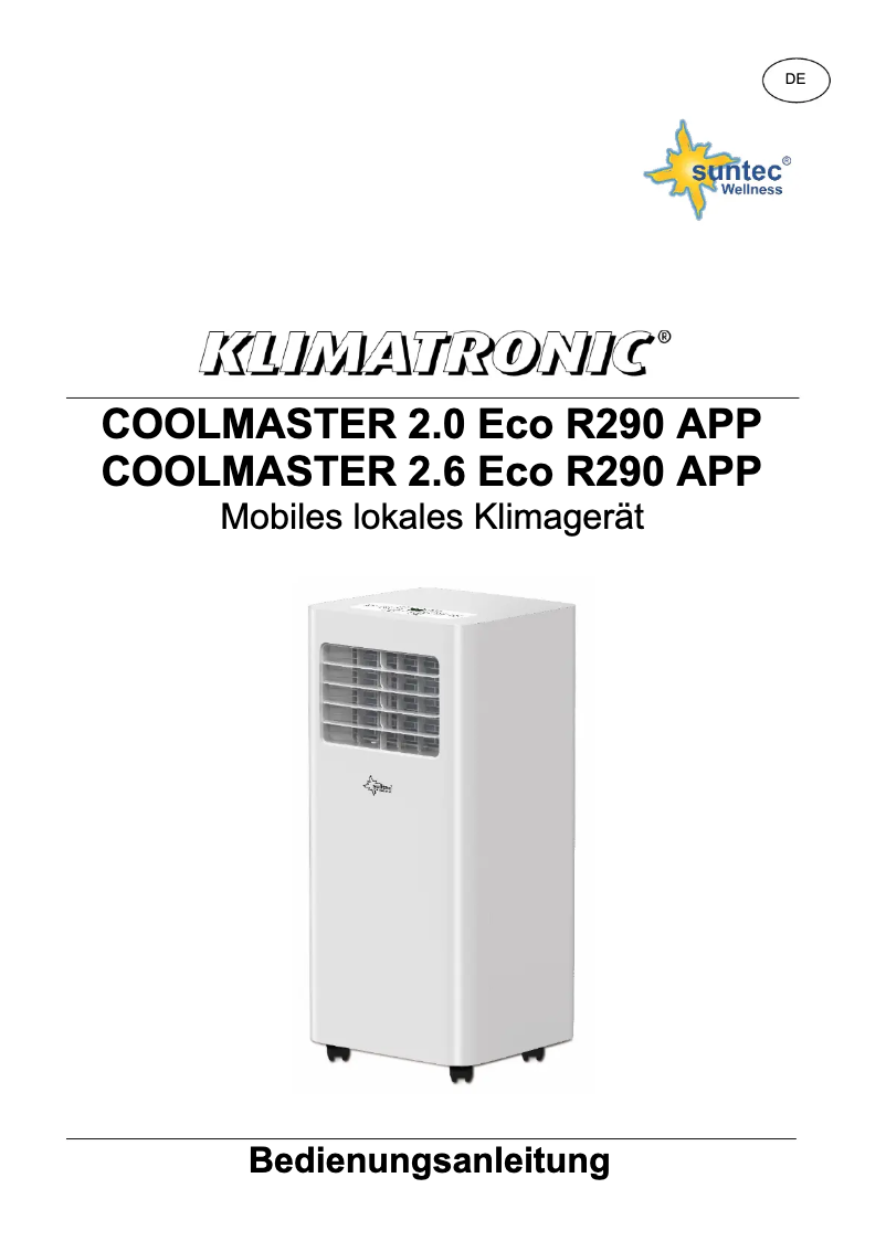 First page image of the manual for Coolmaster 2.0 Eco R290 App