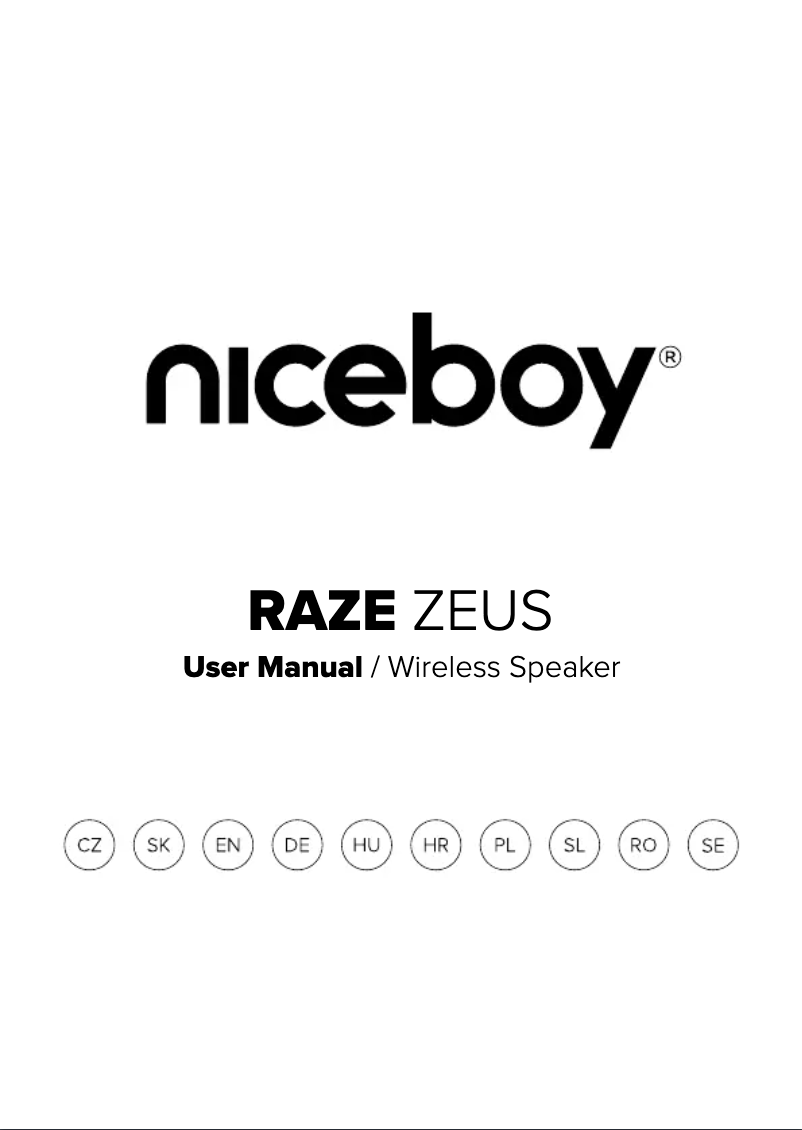 First page image of the manual for RAZE ZEUS