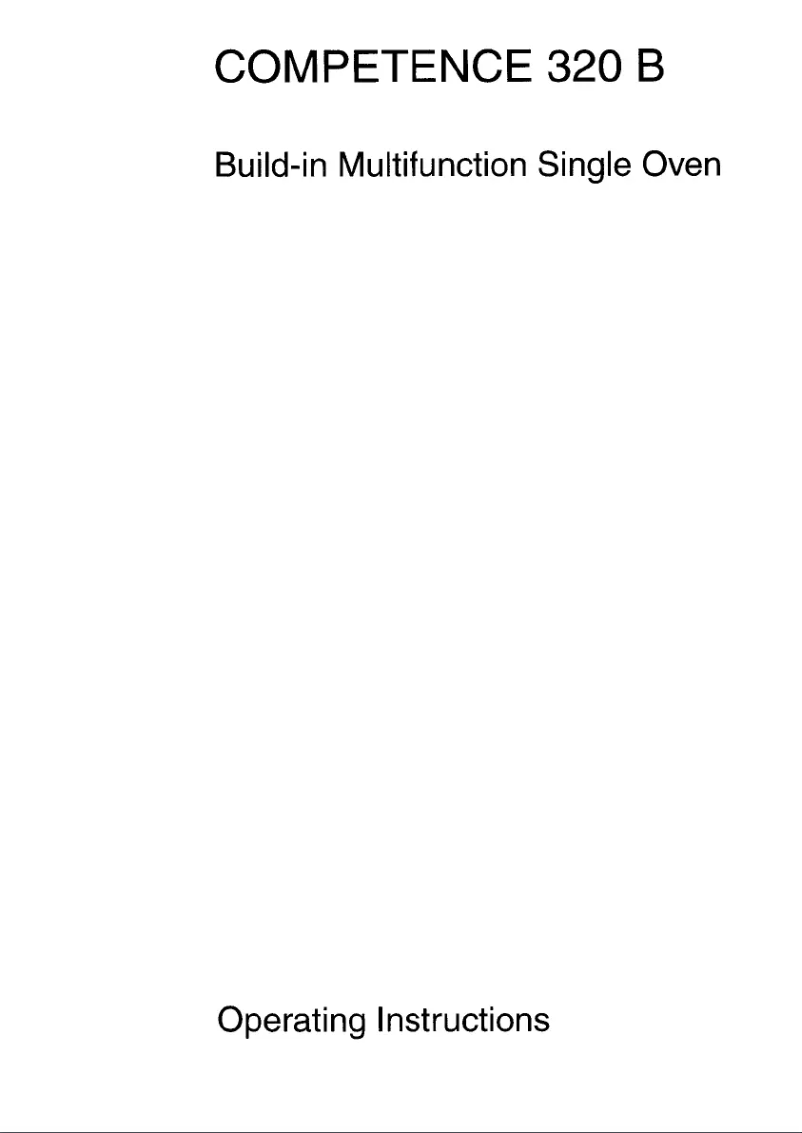 First page image of the manual for Competence 320B D