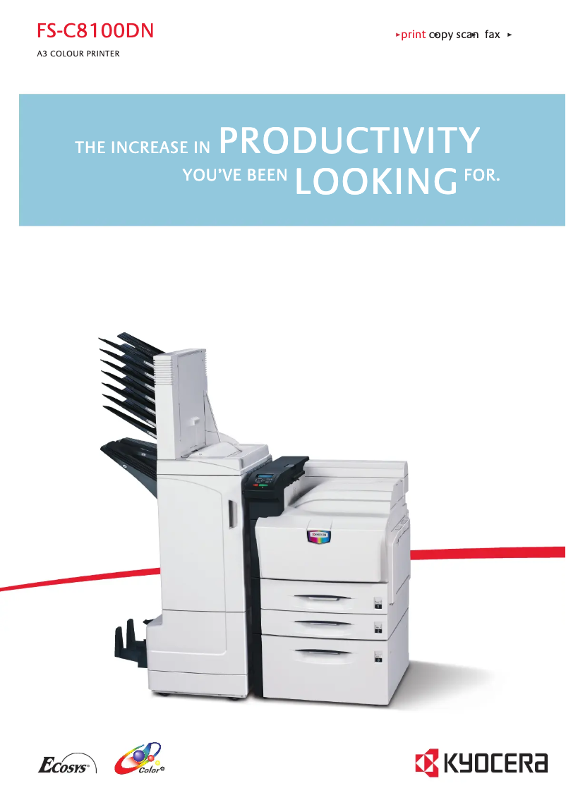 First page image of the manual for FS-C8100DN