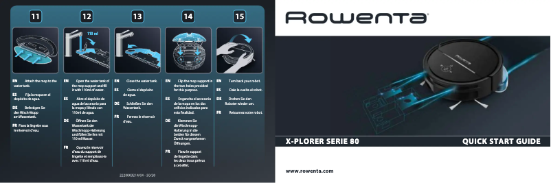 Page 1 of the manual Quick Start Guide Rowenta Explorer Serie 80