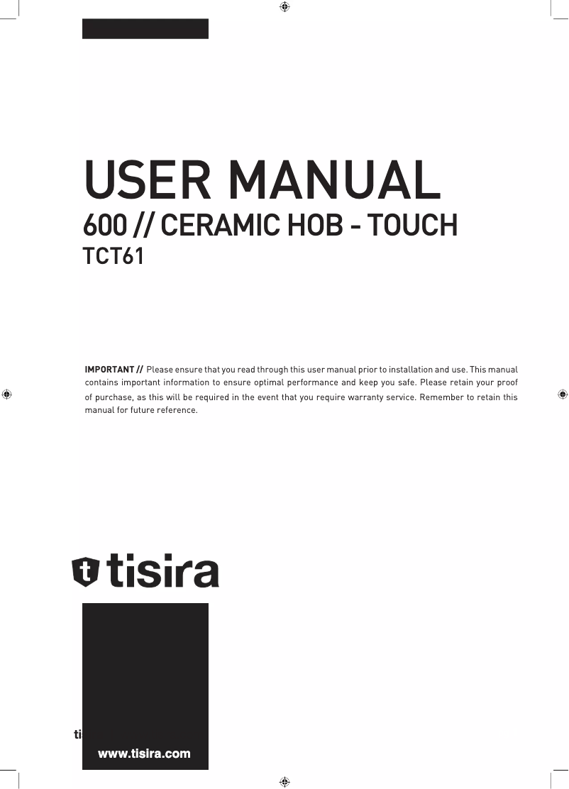 Page 1 of the manual User Manual Tisira TCT61