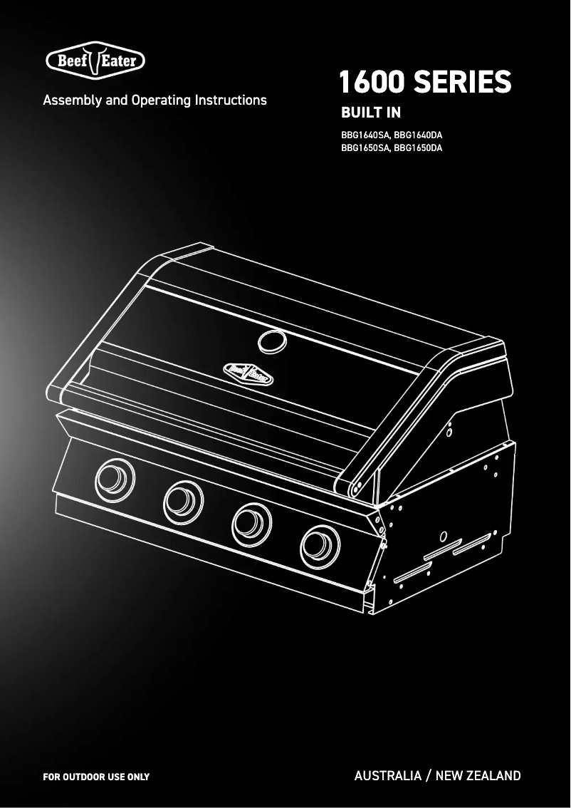 First page image of the manual for BBG1650SA