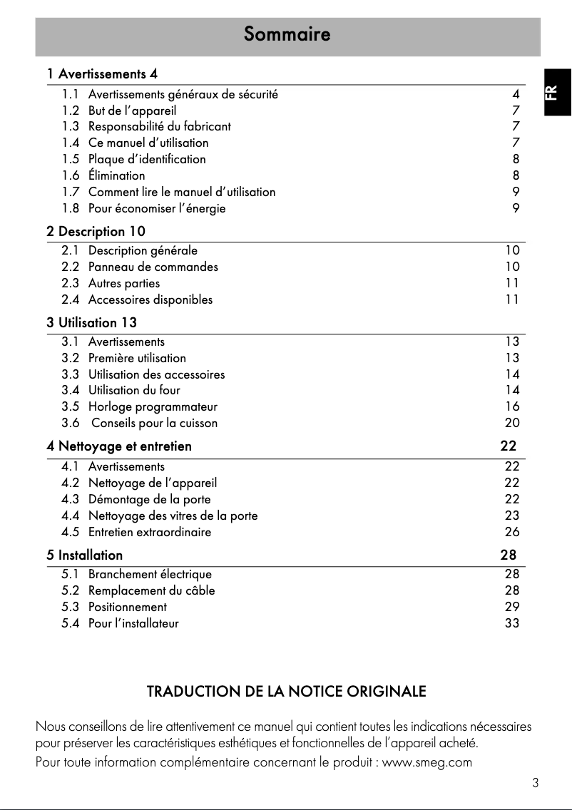 First page image of the manual for SFC6100VSFR