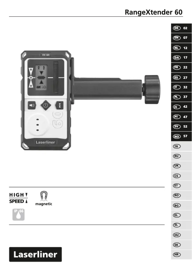 Page 1 of the manual User Manual Laserliner RangeXtender 60