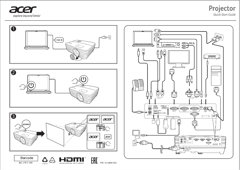First page image of the manual for P1250B