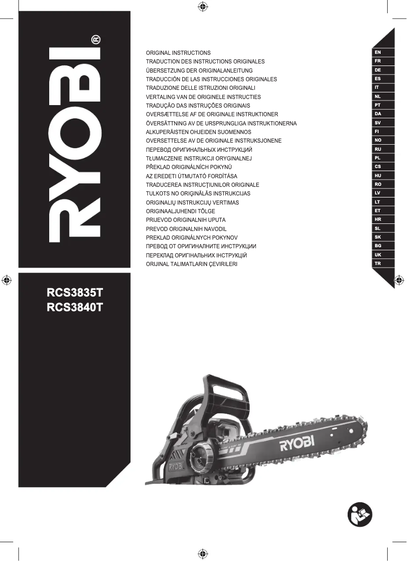 Page 1 of the manual User Manual RYOBI RCS3840T