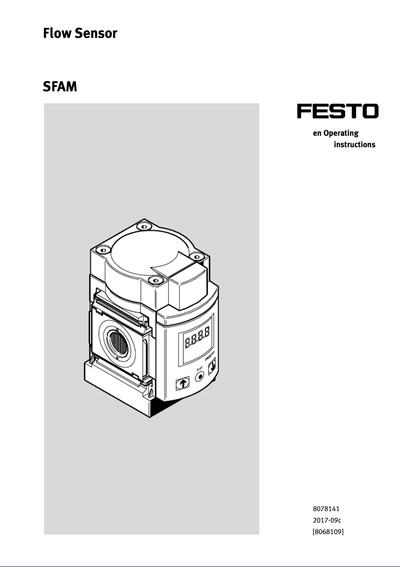 Page 1 of the manual User Manual Festo SFAM-62-3000L-TG12-2SA-M12