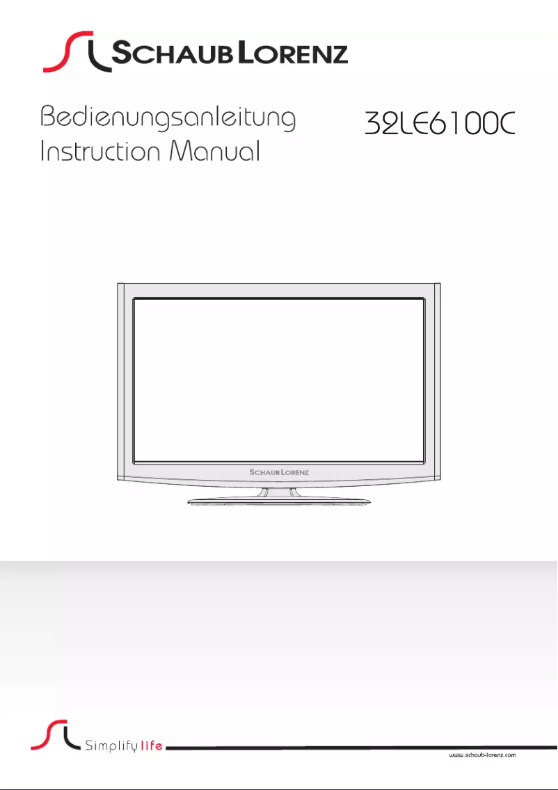 Page 1 de la notice Manuel utilisateur Schaub Lorenz 32LE-6100C