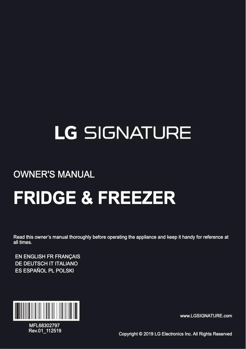 First page image of the manual for LSR200W