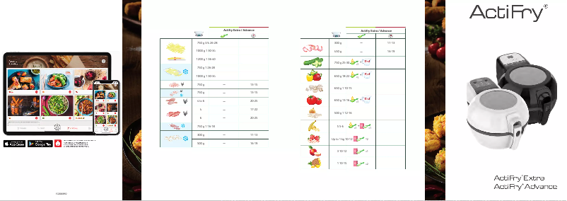Page 1 of the manual User Manual Tefal Actifry Advance FZ7278