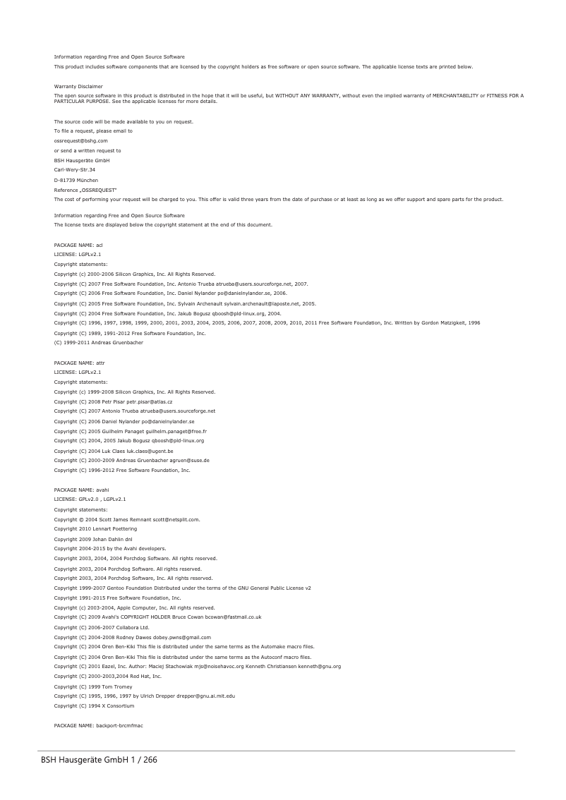 First page image of the manual for SN23II60MT